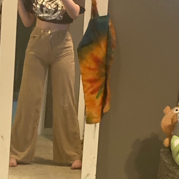 Khaki corduroy soft comfortable pants - Picture 2 of 2